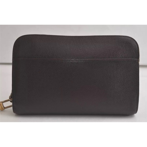 Louis Vuitton Taiga Baikal Clutch Bag Brown LV Low-key Luxery Unisex Wristlet - Picture 2 of 16